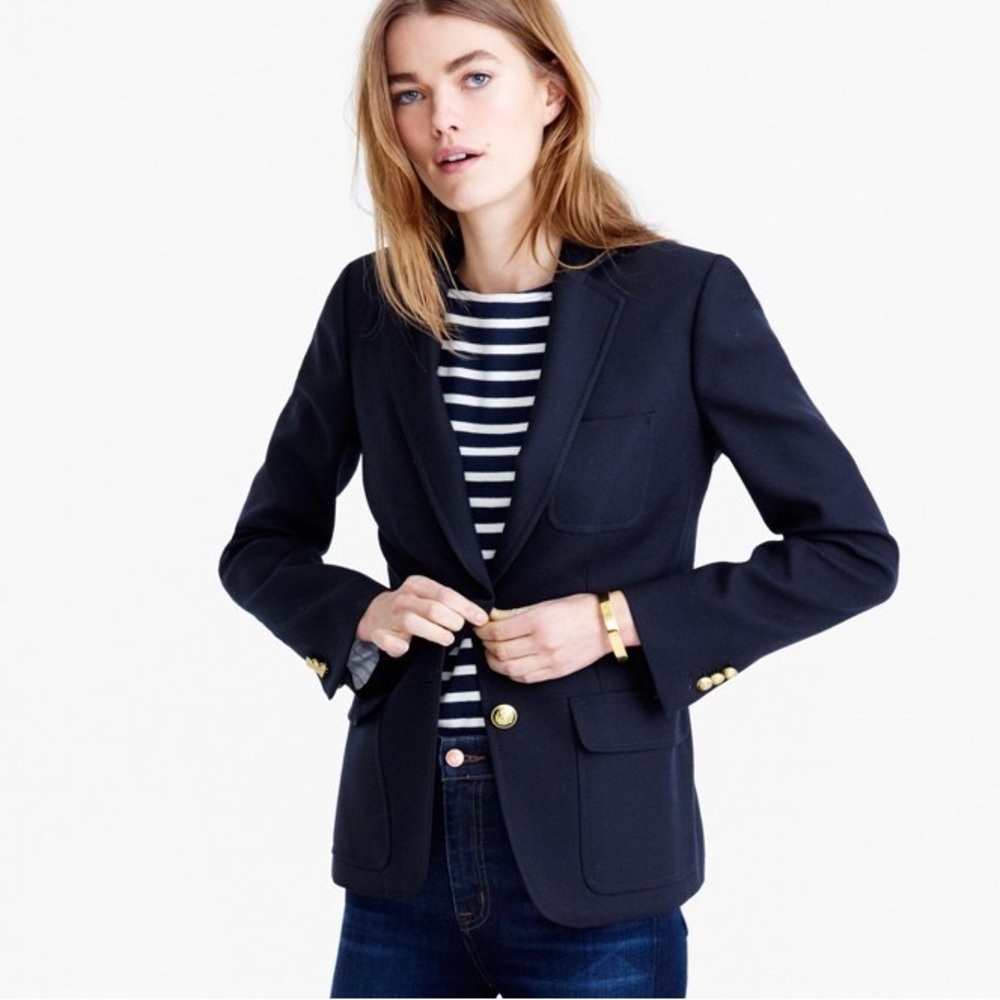 J.Crew Rhodes Blazer Navy Petite 0P like new